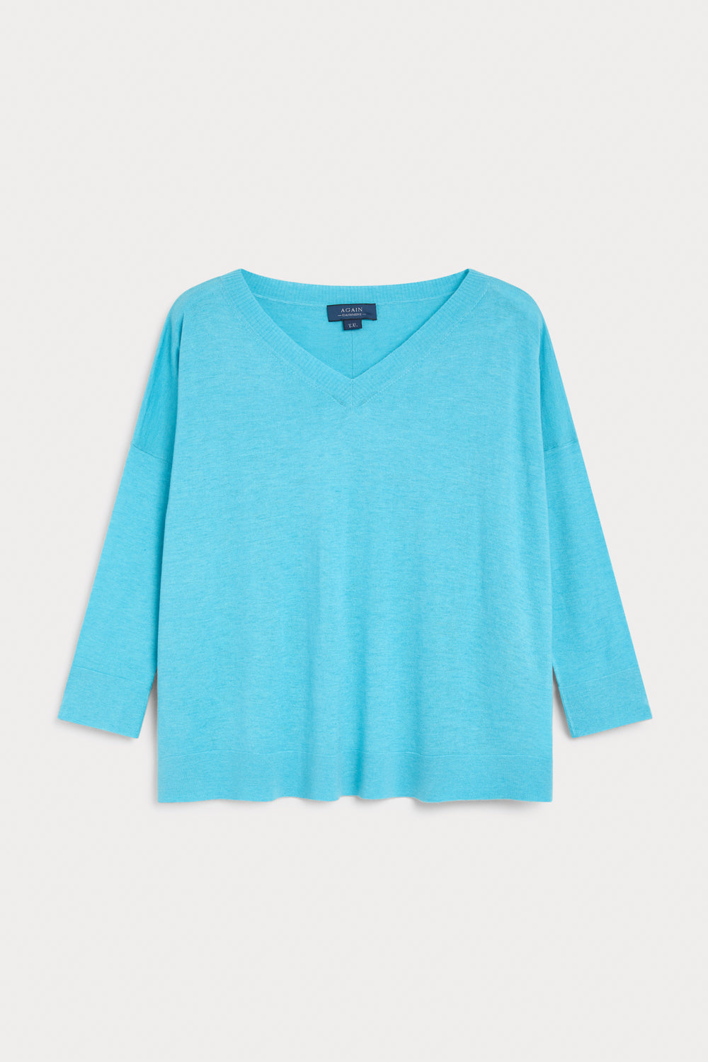 Jersey Oversize Luchi Cashmere Seda celeste