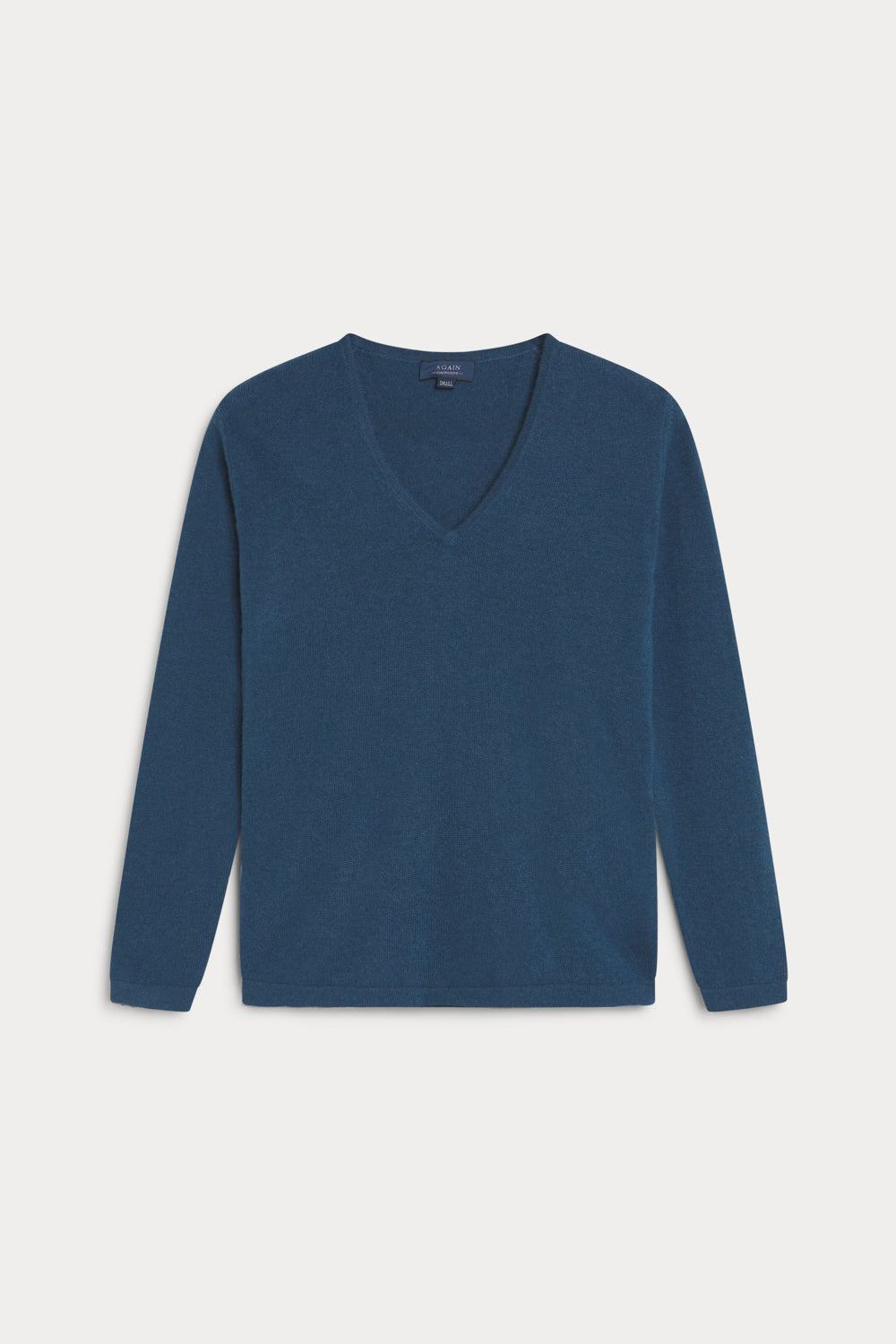 jersey pico cashmere mujer- azul medio