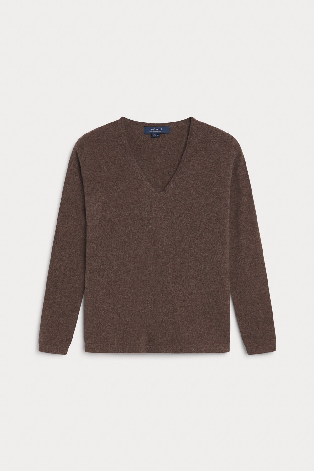 jersey pico cashmere mujer-marron