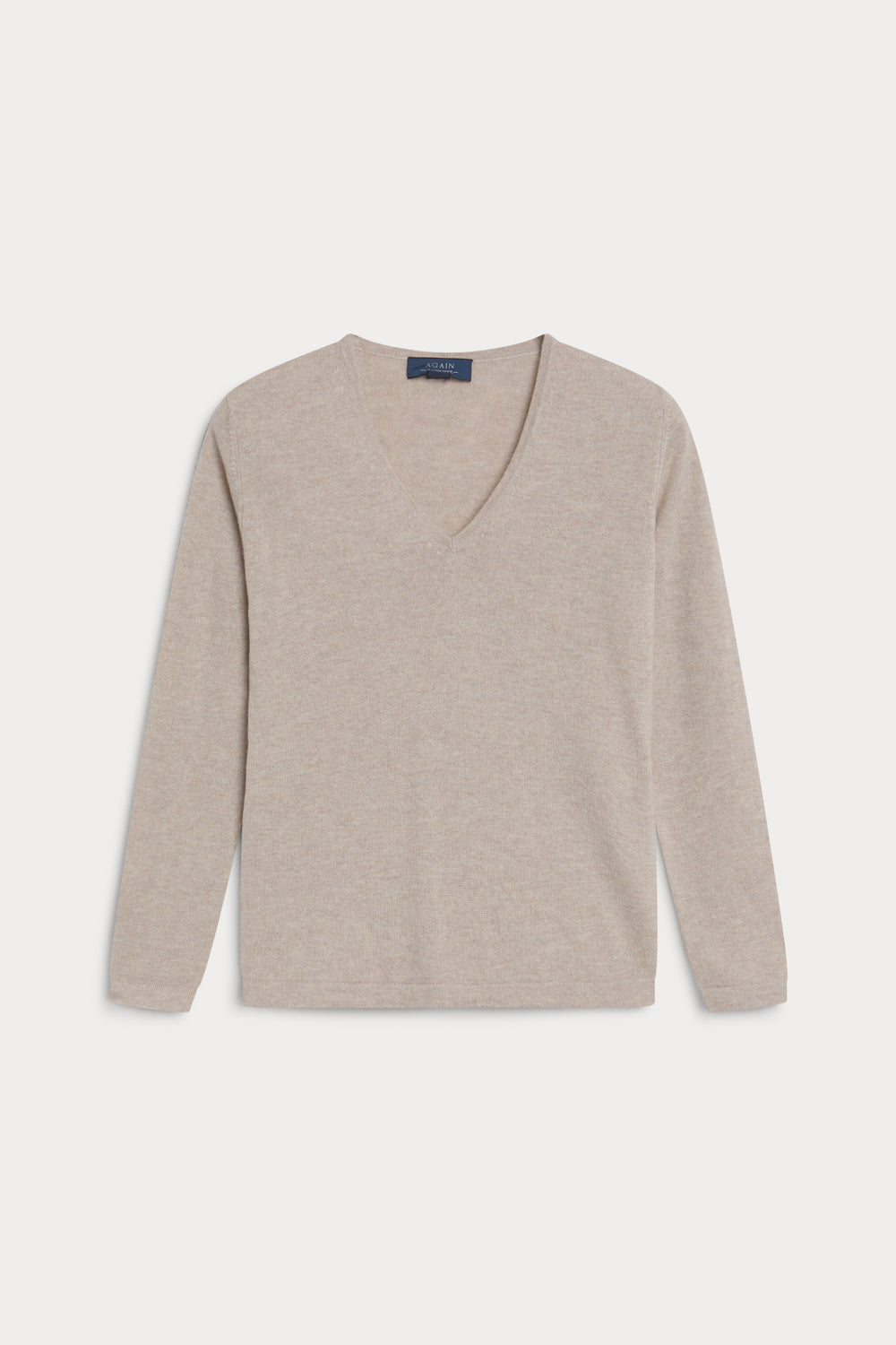 jersey pico cashmere mujer- piedra