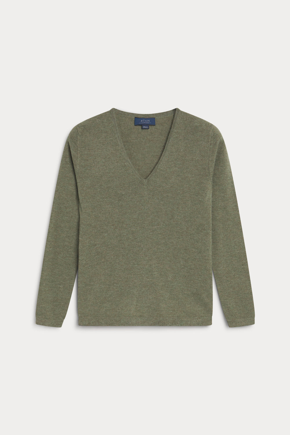 jersey pico cashmere mujer-verde oliva