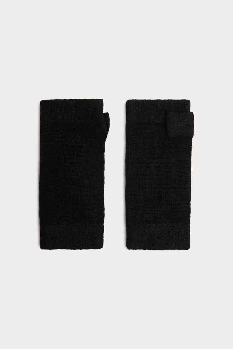 mitones cashmere negro