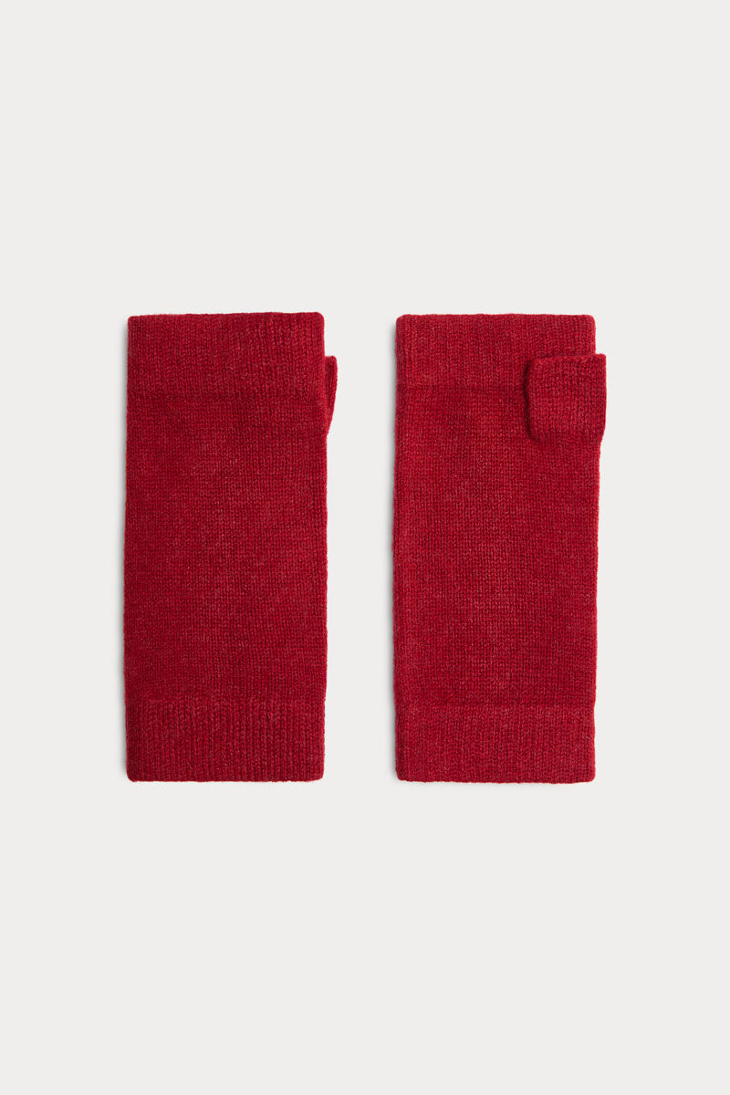 mitones cashmere rojos