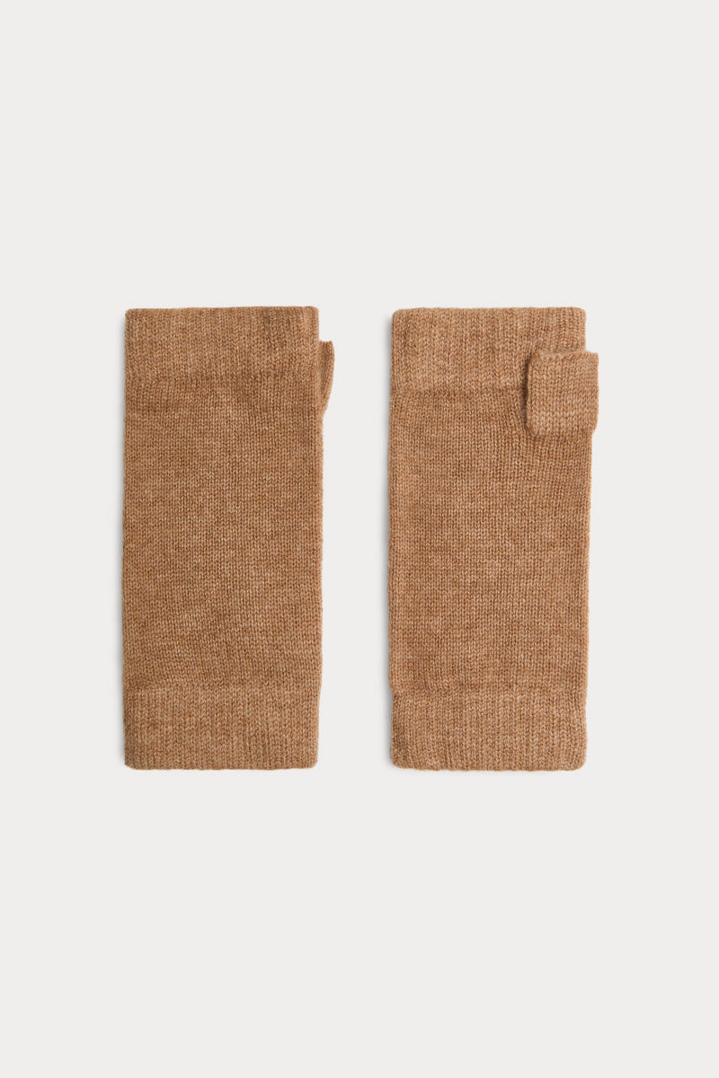 mitones cashmere camel