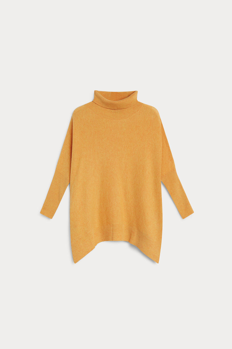 poncho cuello vuelto cashmere mujer