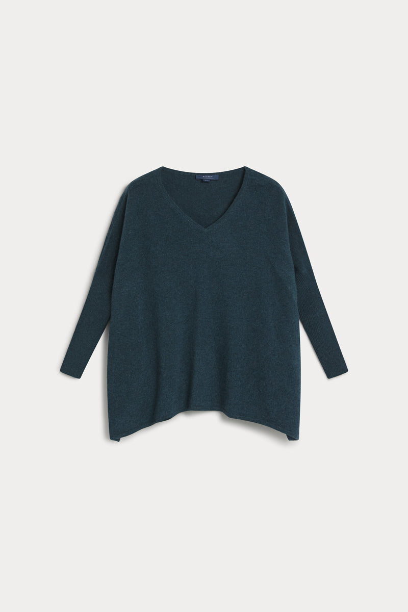 Poncho cuello pico 100% cashmere. AGAIN Cashmere.