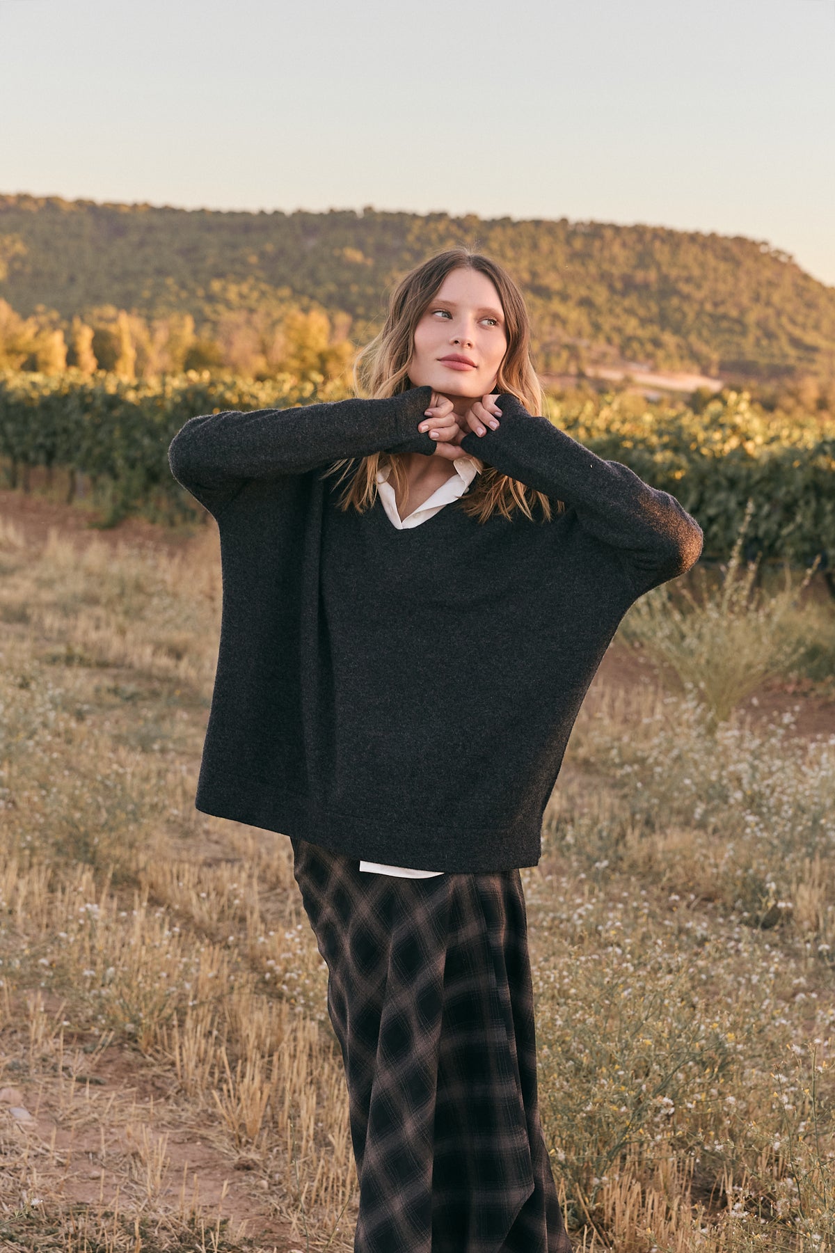 jersey pico oversize cashmere mujer