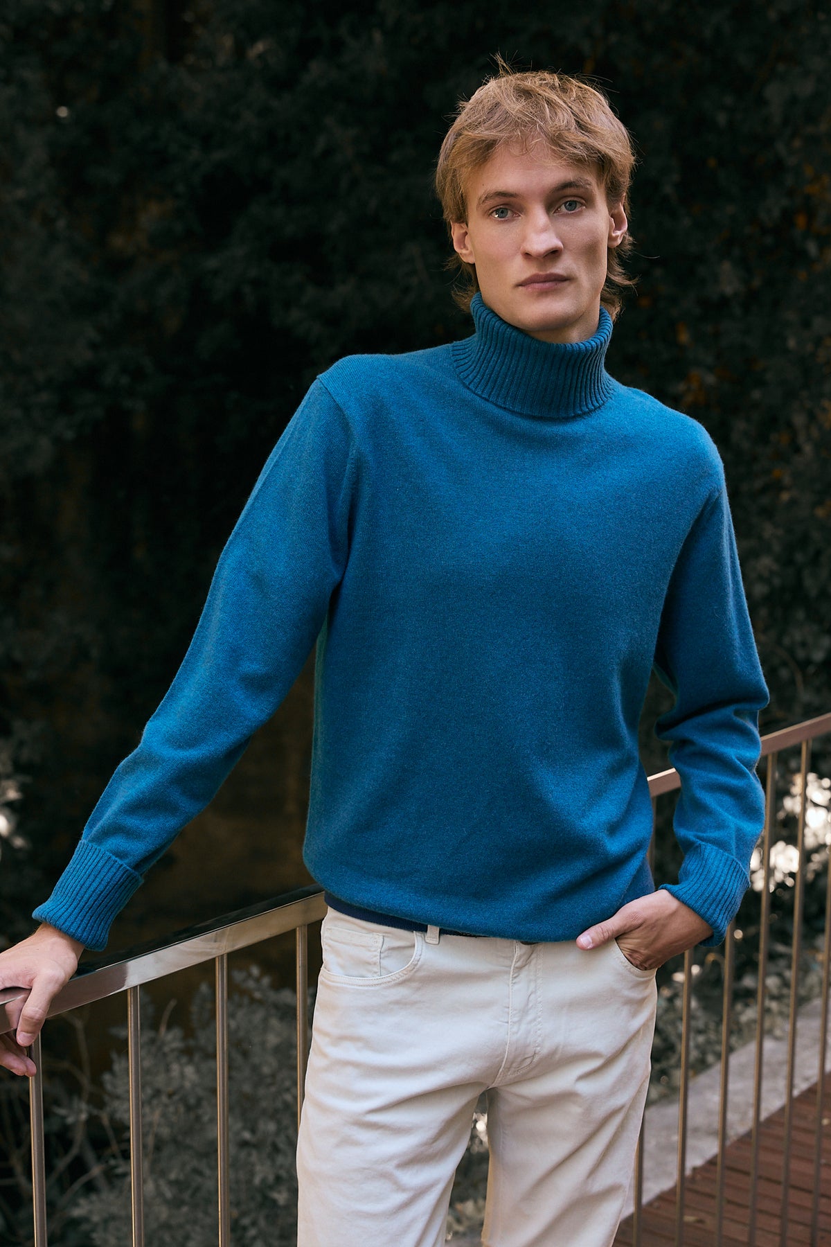 jersey cuello vuelto cashmere hombre