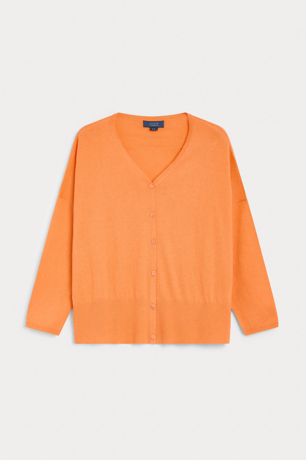 Cardgan poncho cashmere seda naranja