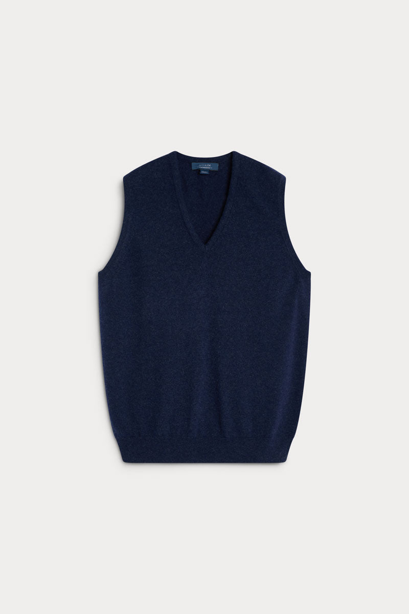 Chaleco Cuello Pico Azul