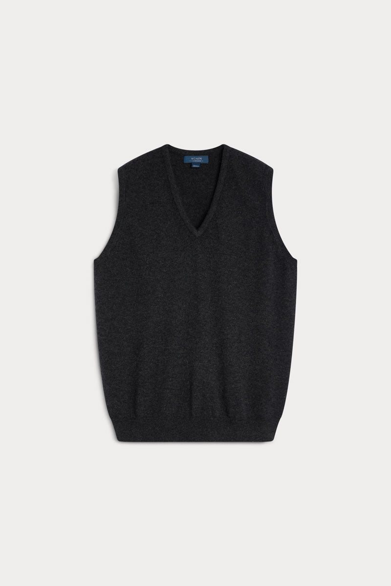 Chaleco Cuello Pico Gris
