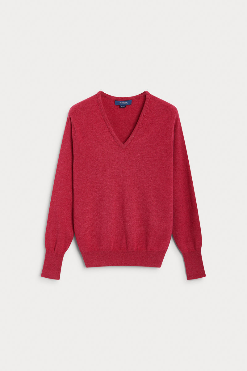 Jersey pico cashmere dos cabos de hombre. AGAIN Cashmere