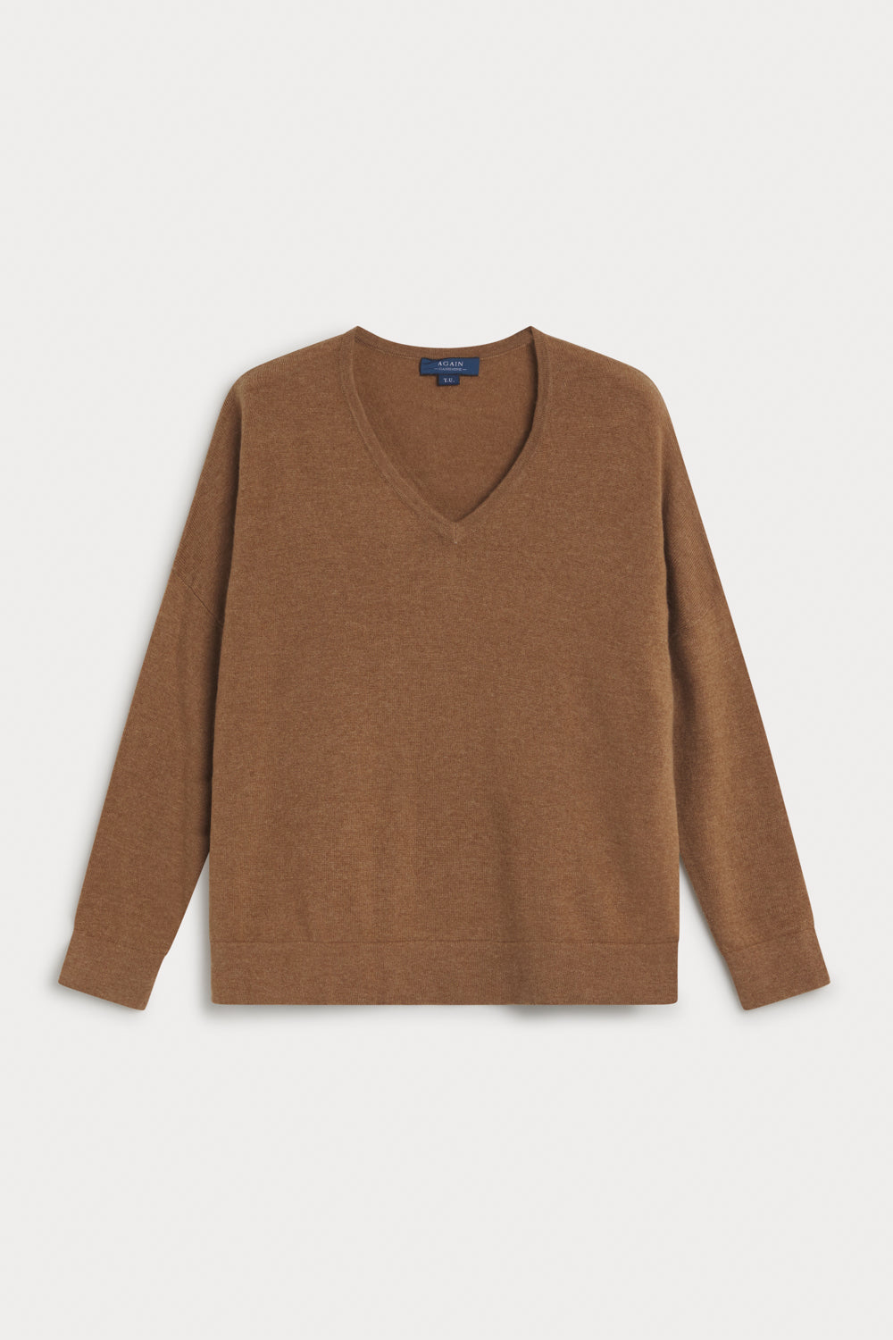 Jersey Cuello Pico Oversize cashmere-mujer 