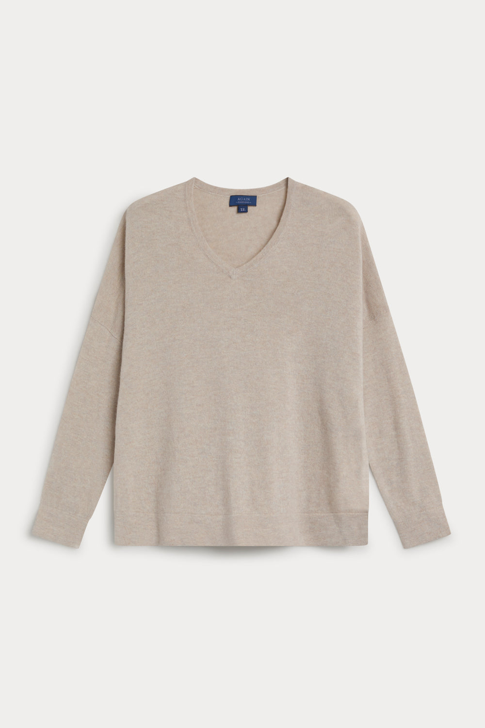 Jersey Cuello Pico Oversize cashmere-mujer 