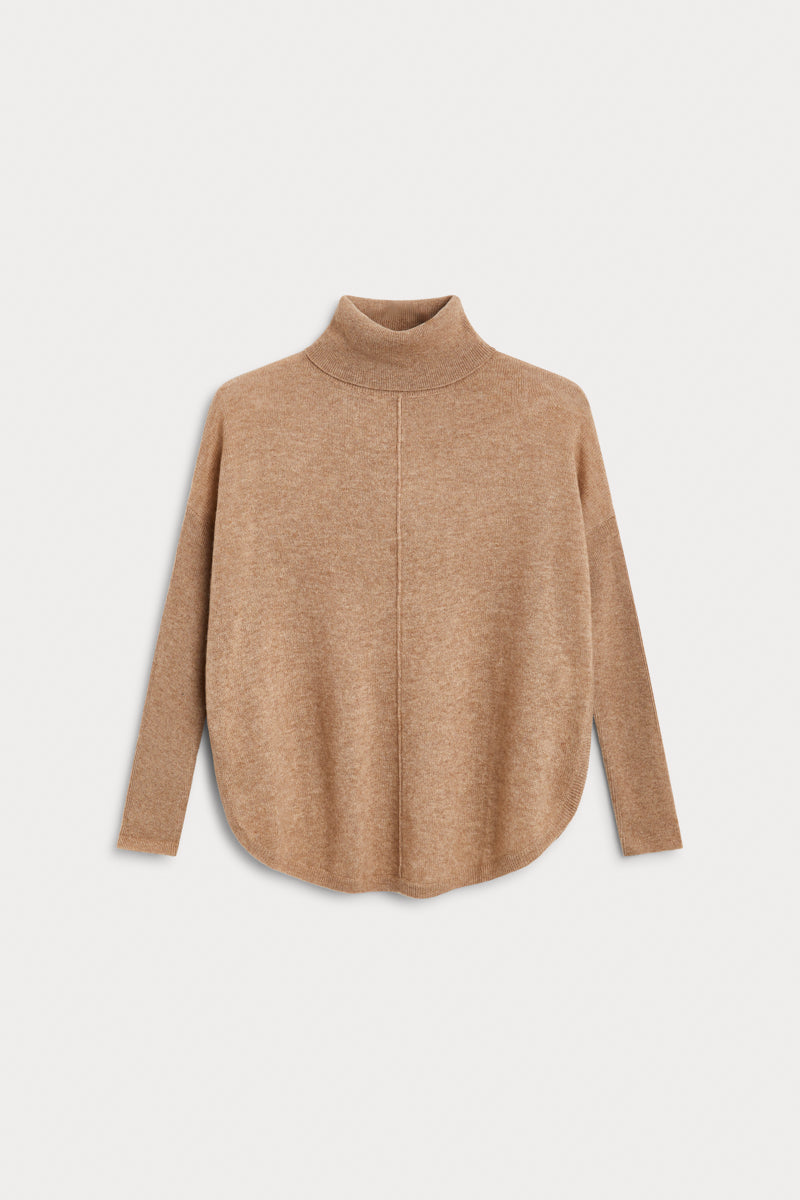 Jersey Cuello Vuelto oversize Cashmere CAMEL 100% cashmere. AGAIN Cashmere.