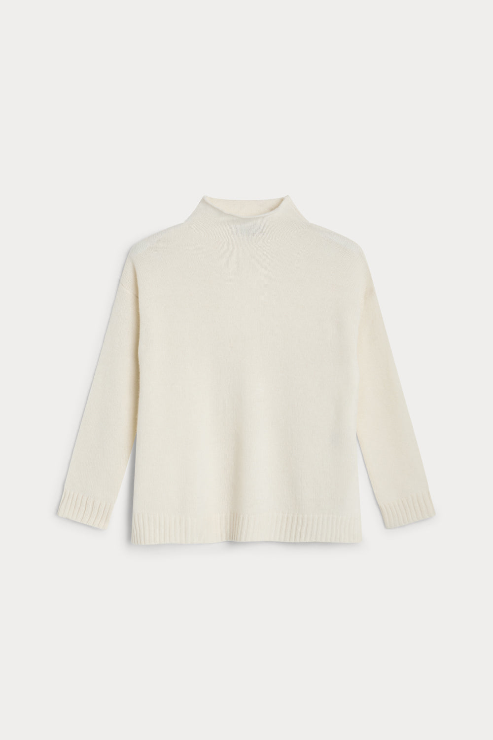 Jersey cuello alto cashmere mujer