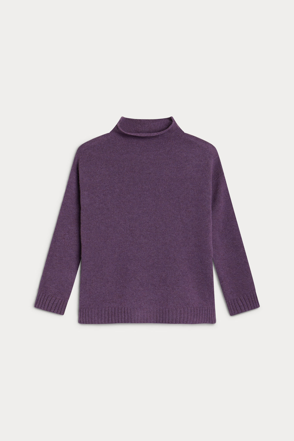 Jersey cuello alto cashmere mujer
