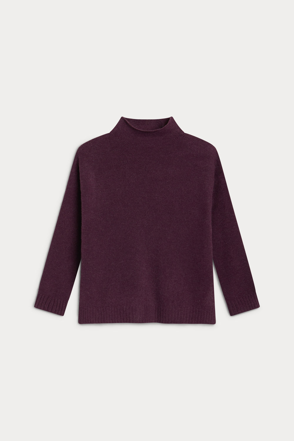 Jersey cuello alto cashmere mujer