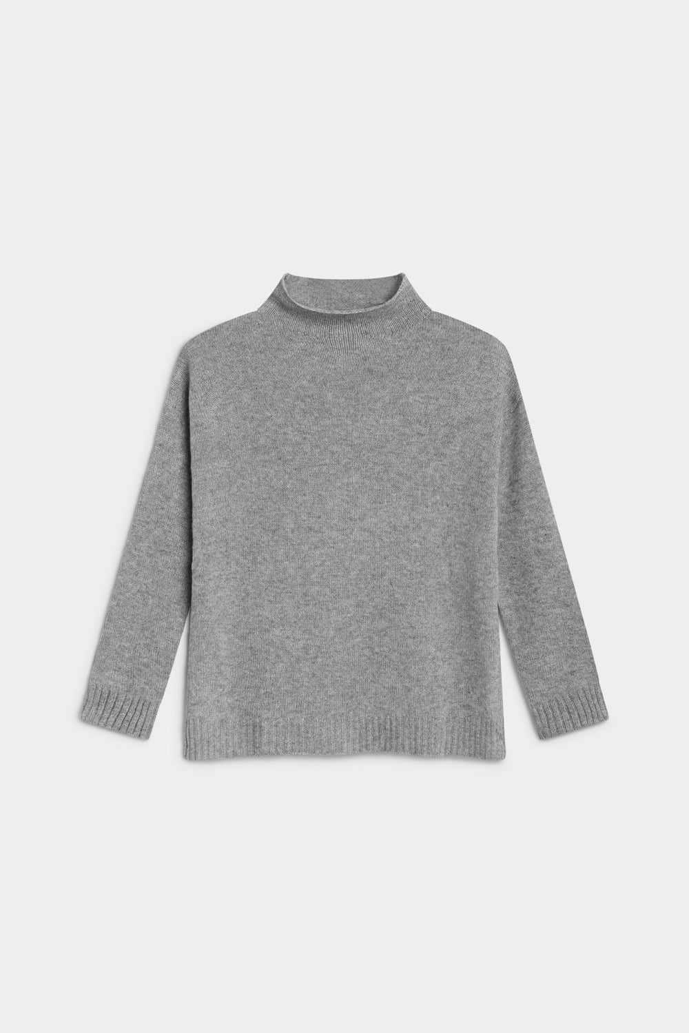 Jersey cuello alto cashmere mujer