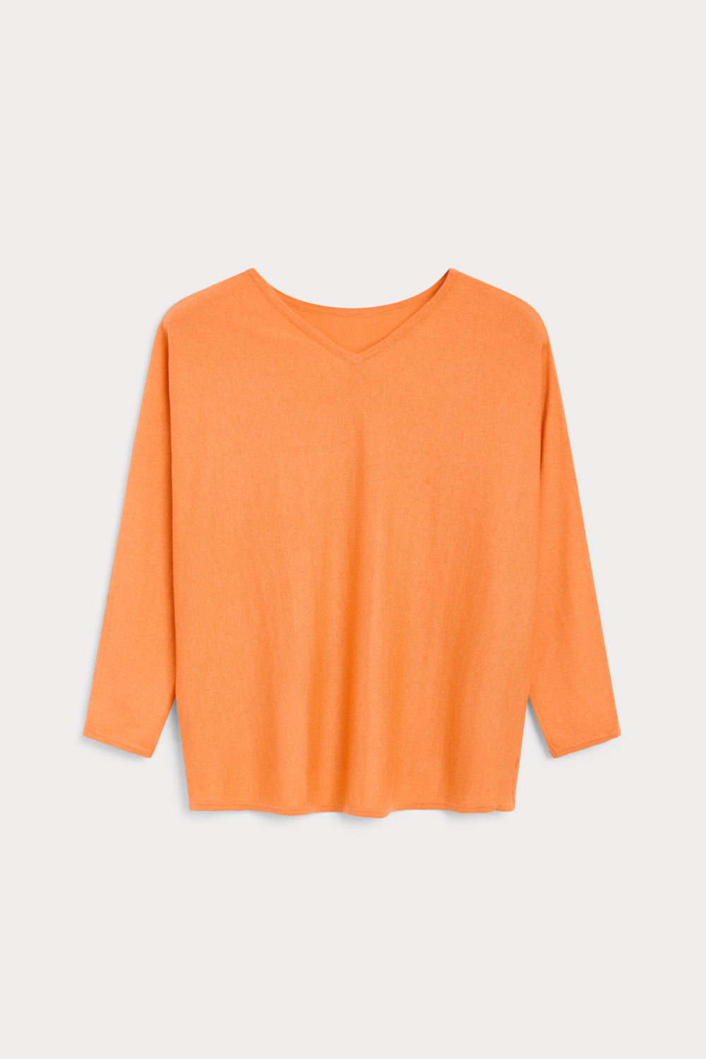 Jersey Pico Cashmere Seda naranja