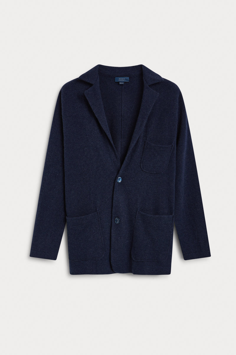 Blazer azul marino de hombre 100% cashmere. AGAIN Cashmere