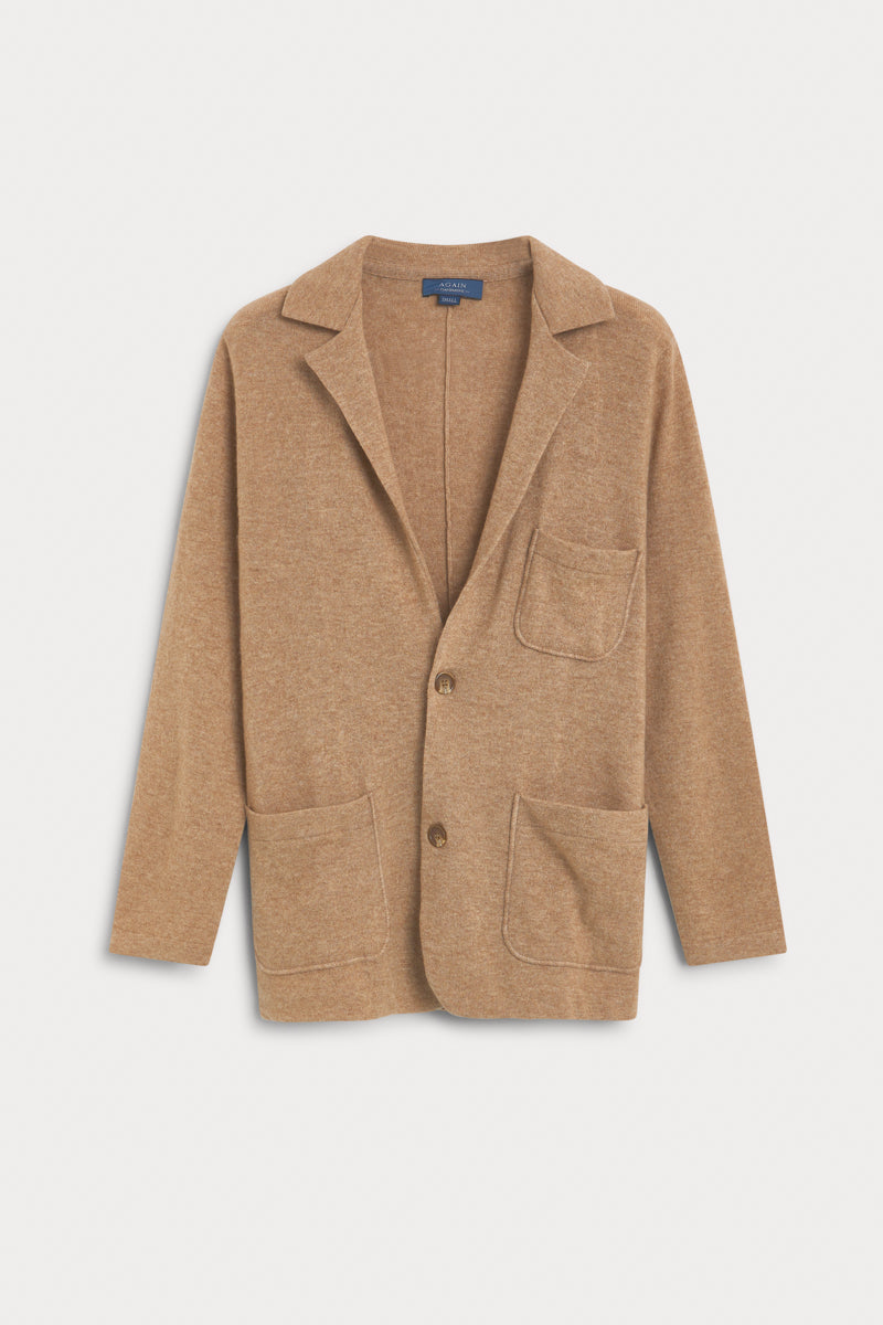 Blazer camel de hombre 100% cashmere. AGAIN Cashmere