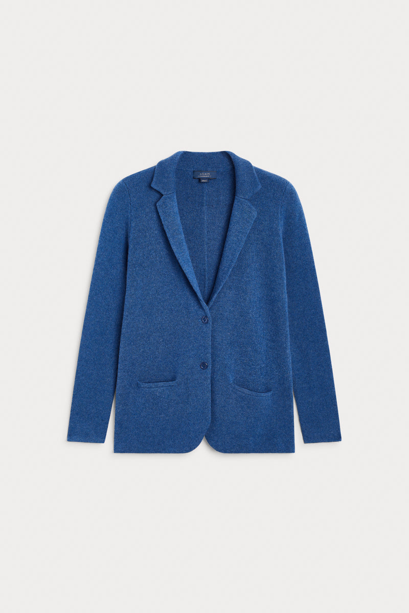 blazer cuatro cabos cashmere mujer azul medio AGAIN Cashmere.