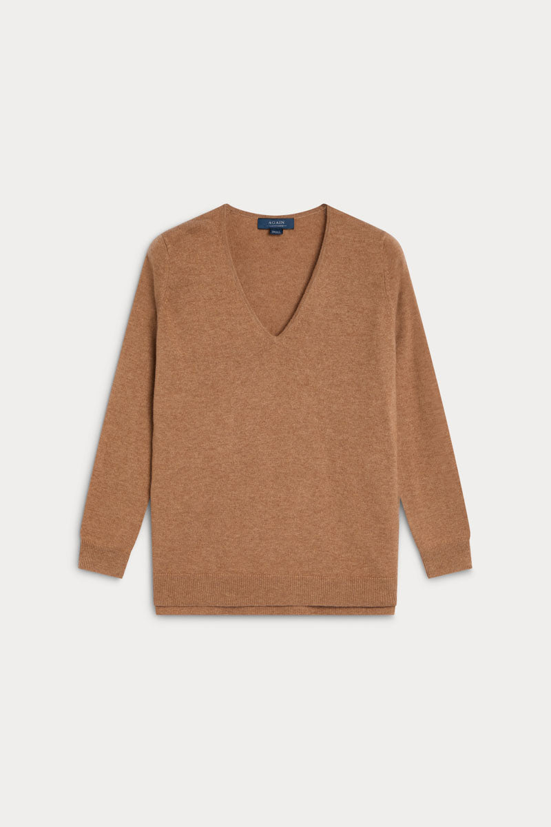 jersey cashmere mujer camel