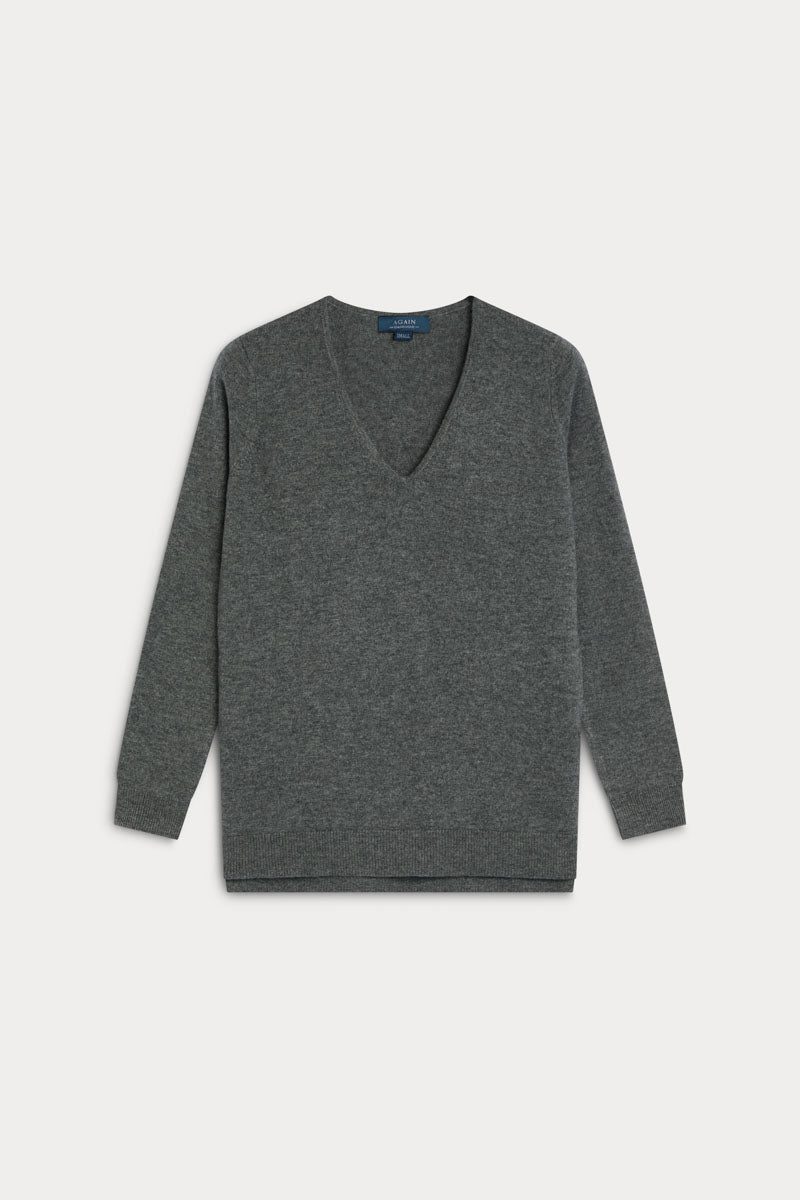 jersey cashmere mujer gris