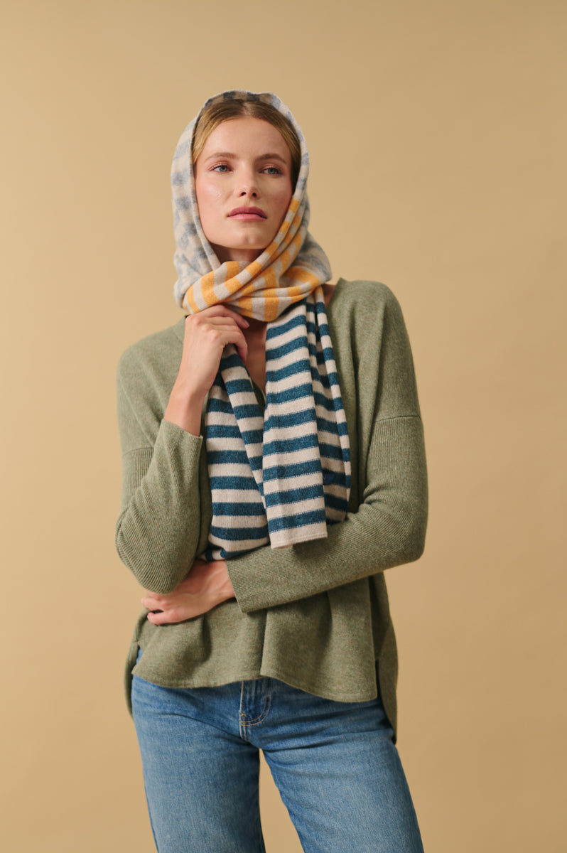 bufanda rayada cashmere de AGAIN Cashmere