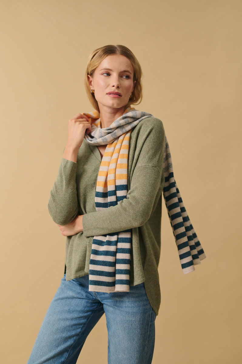 bufanda rayada cashmere de AGAIN Cashmere