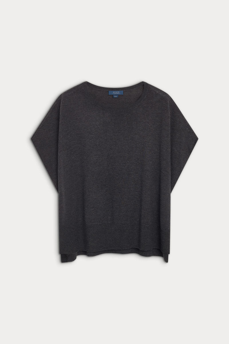 camiseta poncho manga corta ultrafino