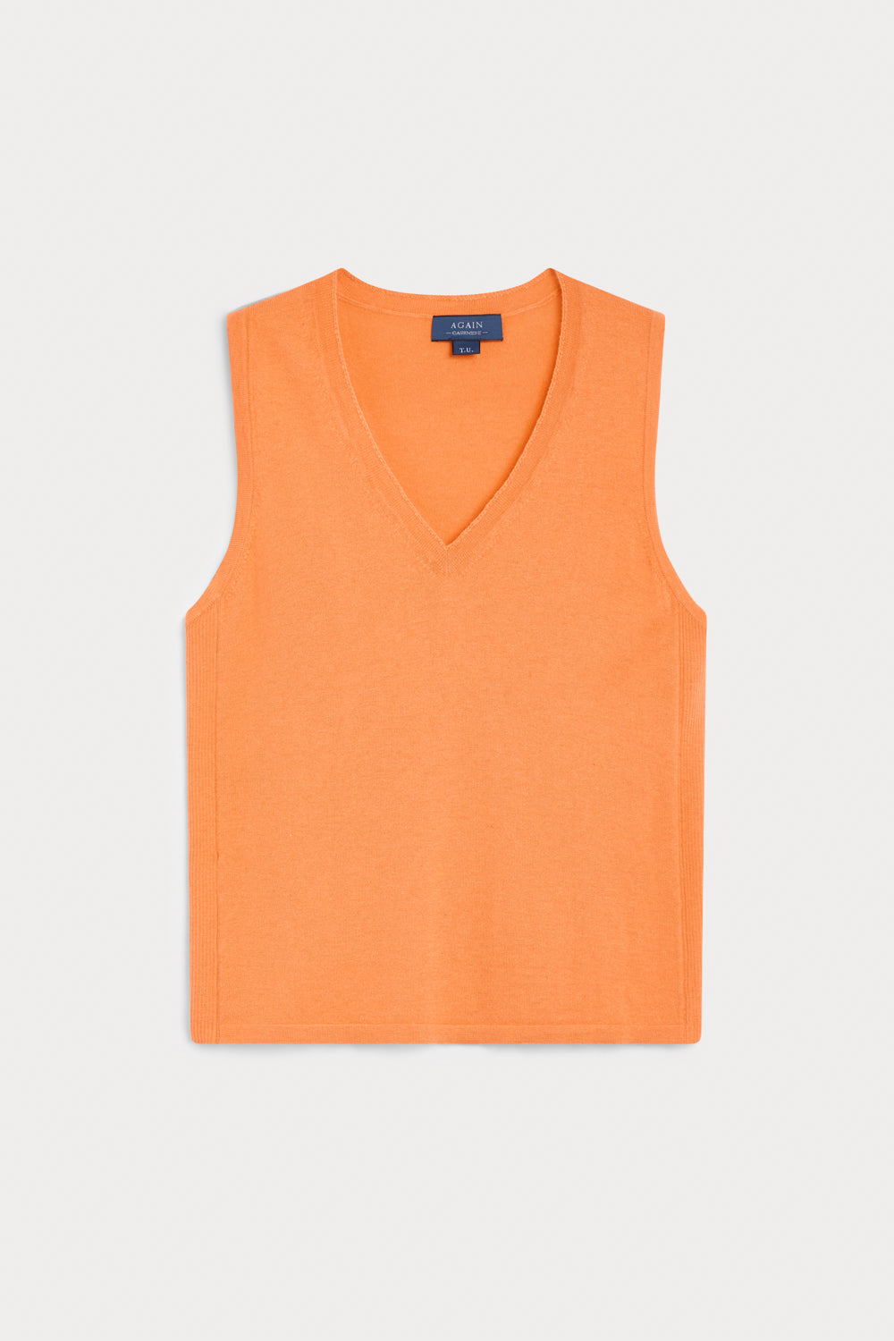 camiseta manga corta cashmere seda naranja