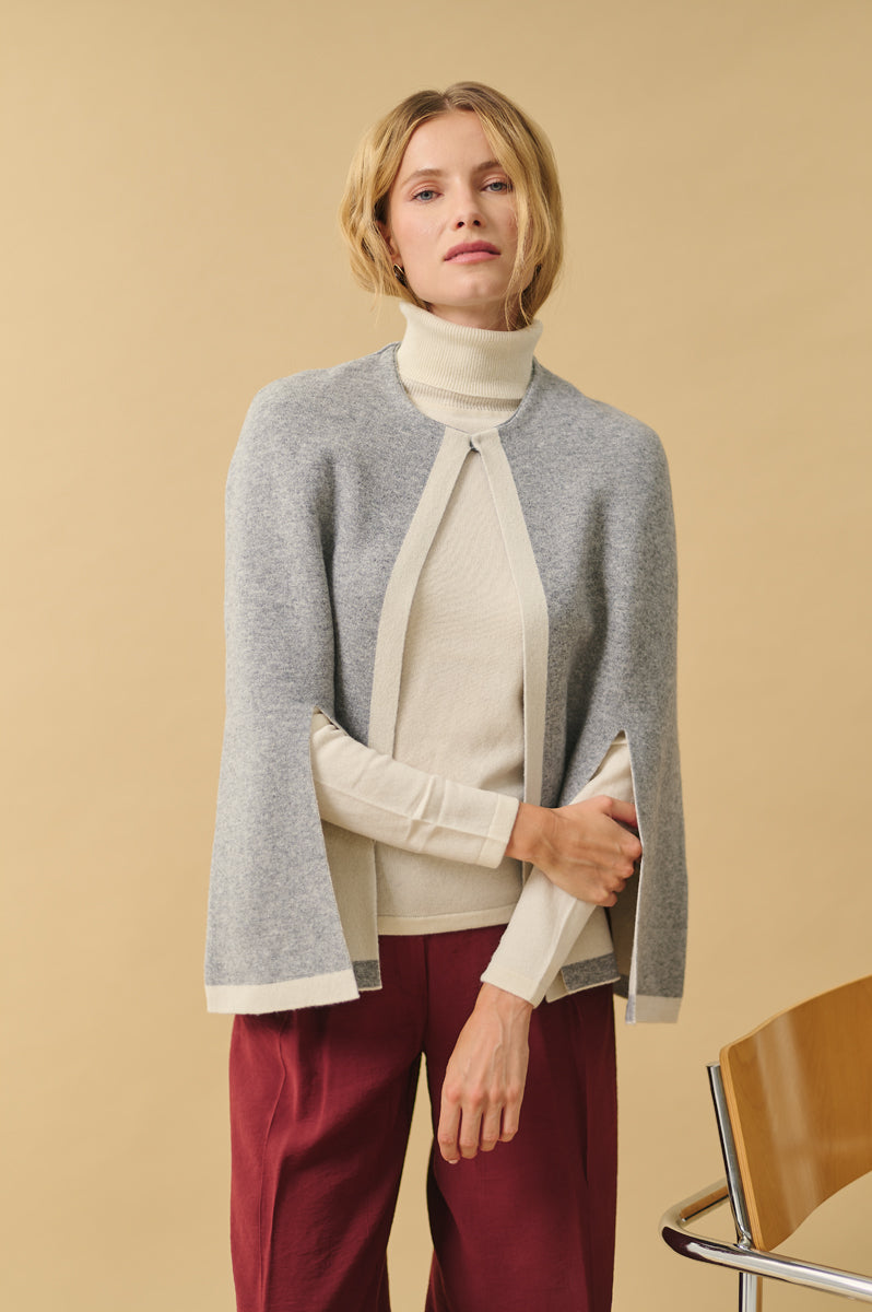 capa bicolor cashmere 100% again cashmere