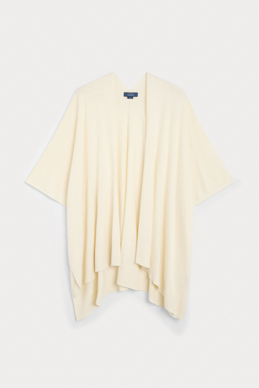 Cashmere Silk Box Neck Poncho