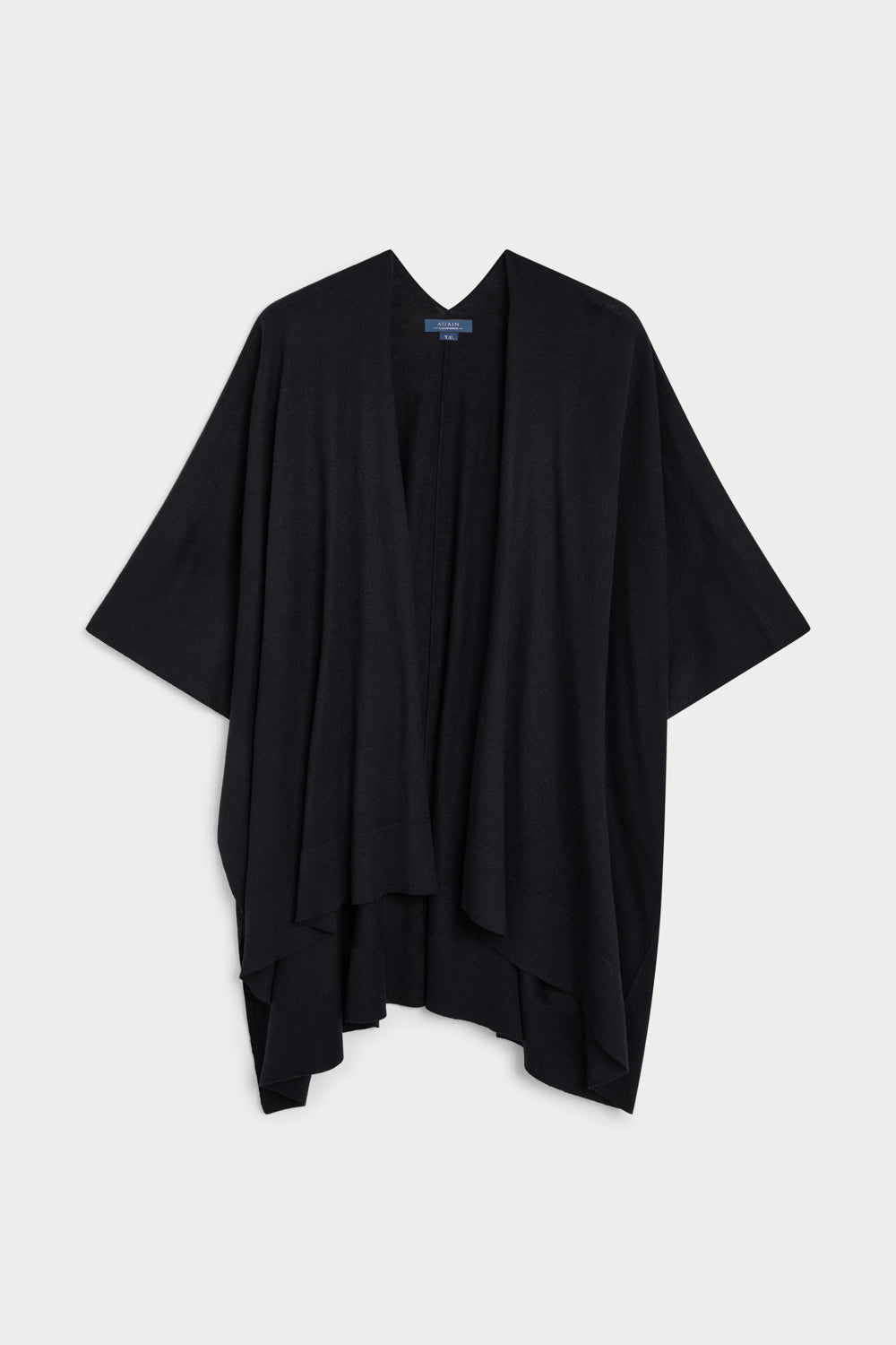 Cashmere Silk Box Neck Poncho