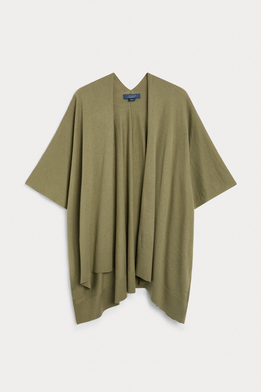 Cashmere Silk Box Neck Poncho