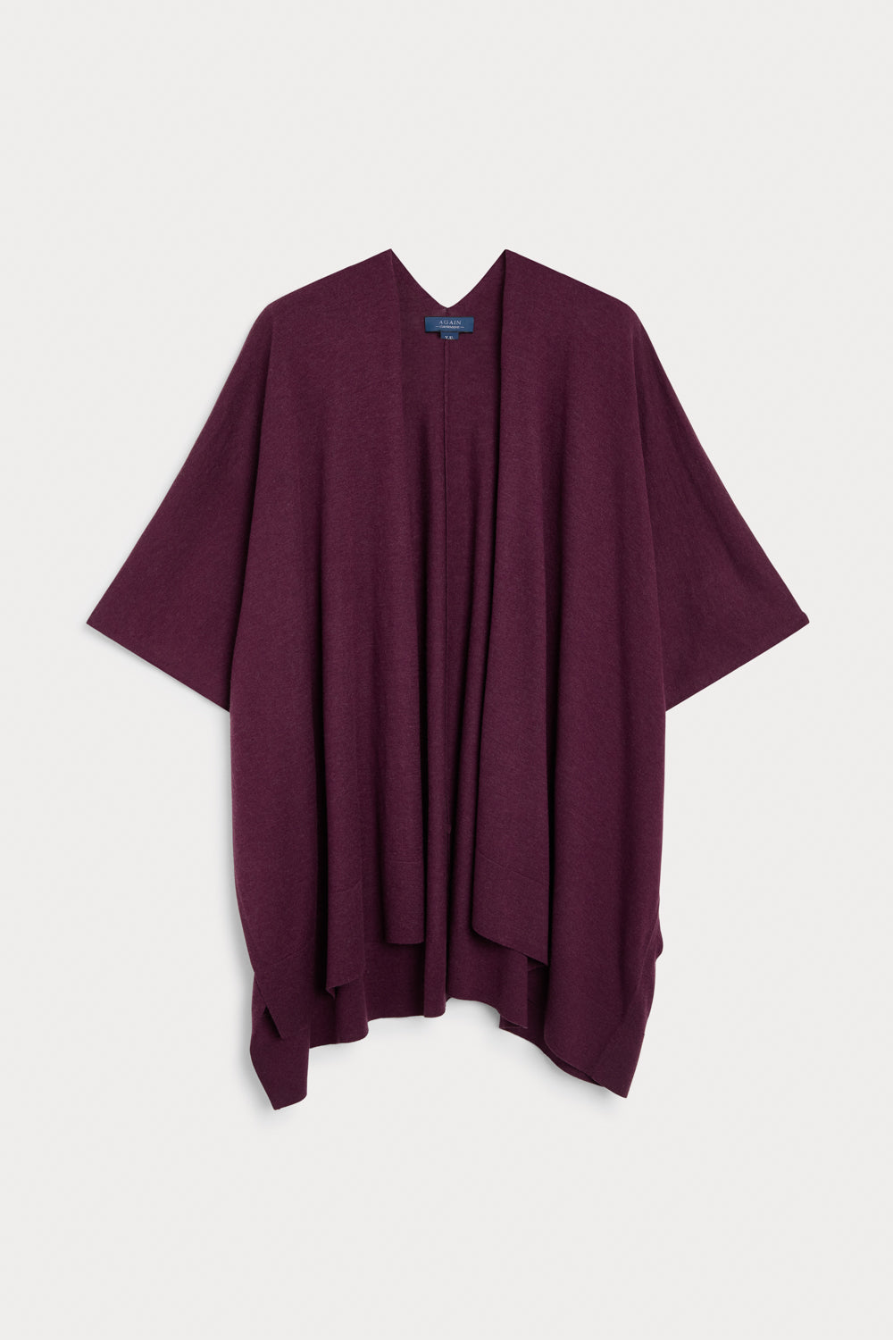 Cashmere Silk Box Neck Poncho