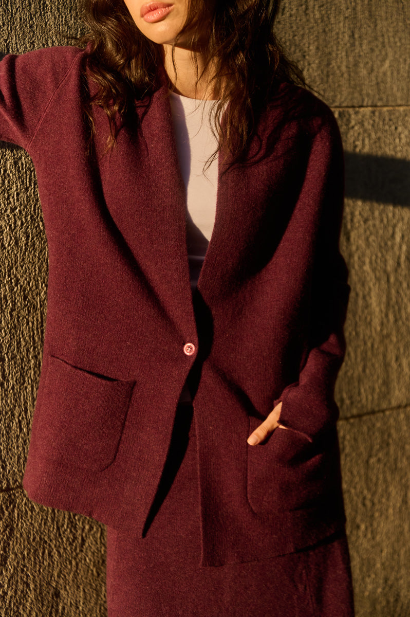 Two-color cardigan