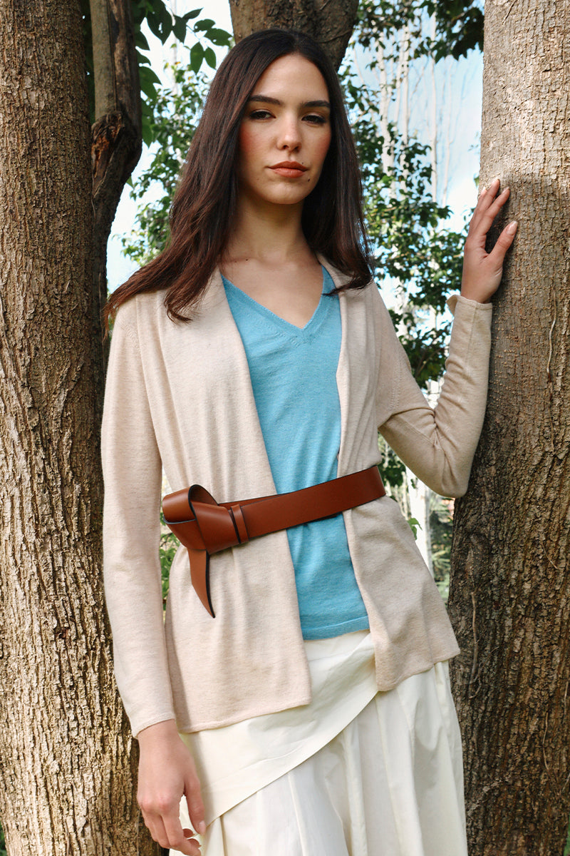 cardigan cashmere seda ultrafino de verano mujer