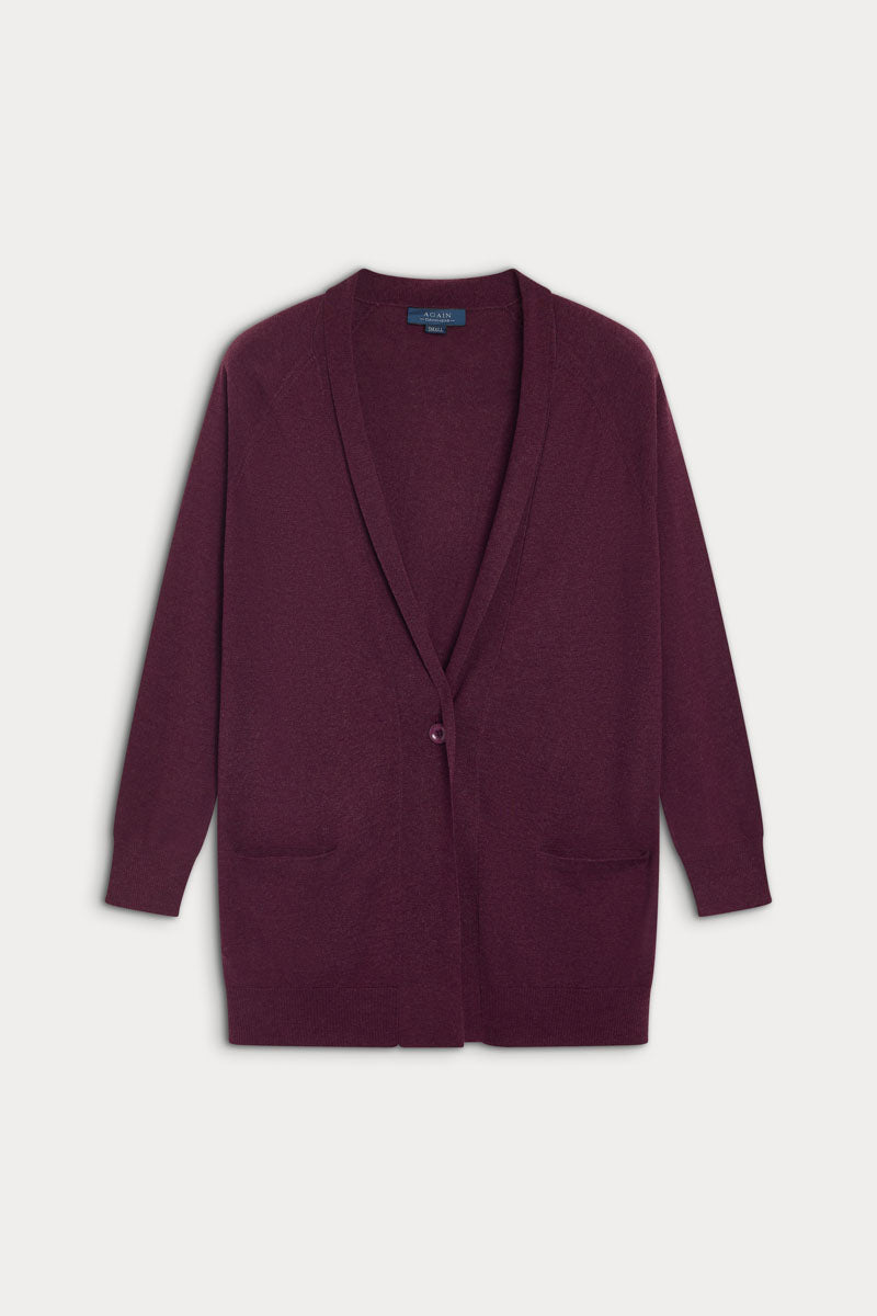cardigan larga cashmere seda ultrafina de mujer