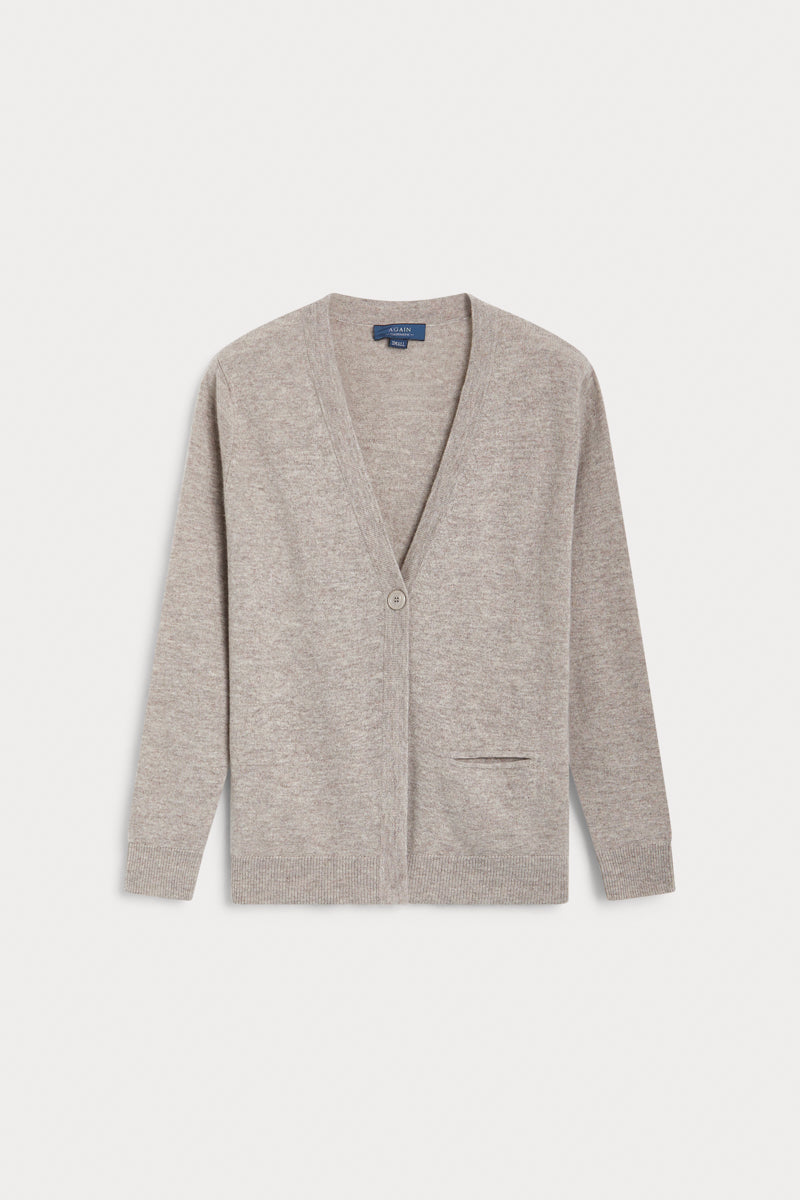 Cardigan pico cashmere piedra 100% cashmere. AGAIN Cashmere.