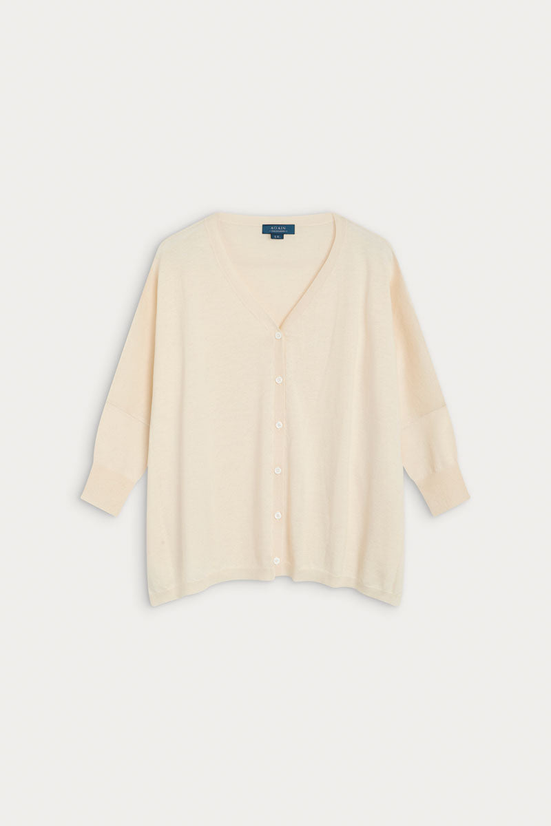 Cardigan poncho cashmere ultrafino seda 