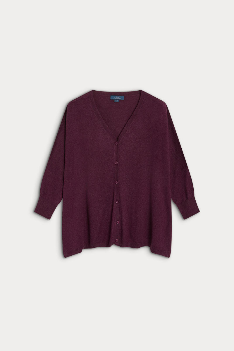Cardigan poncho cashmere ultrafino seda 