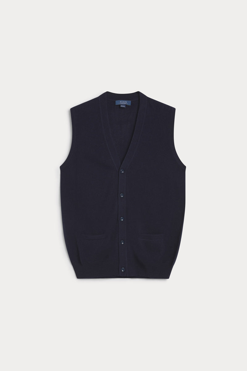 chaleco botones cashmere hombre 
