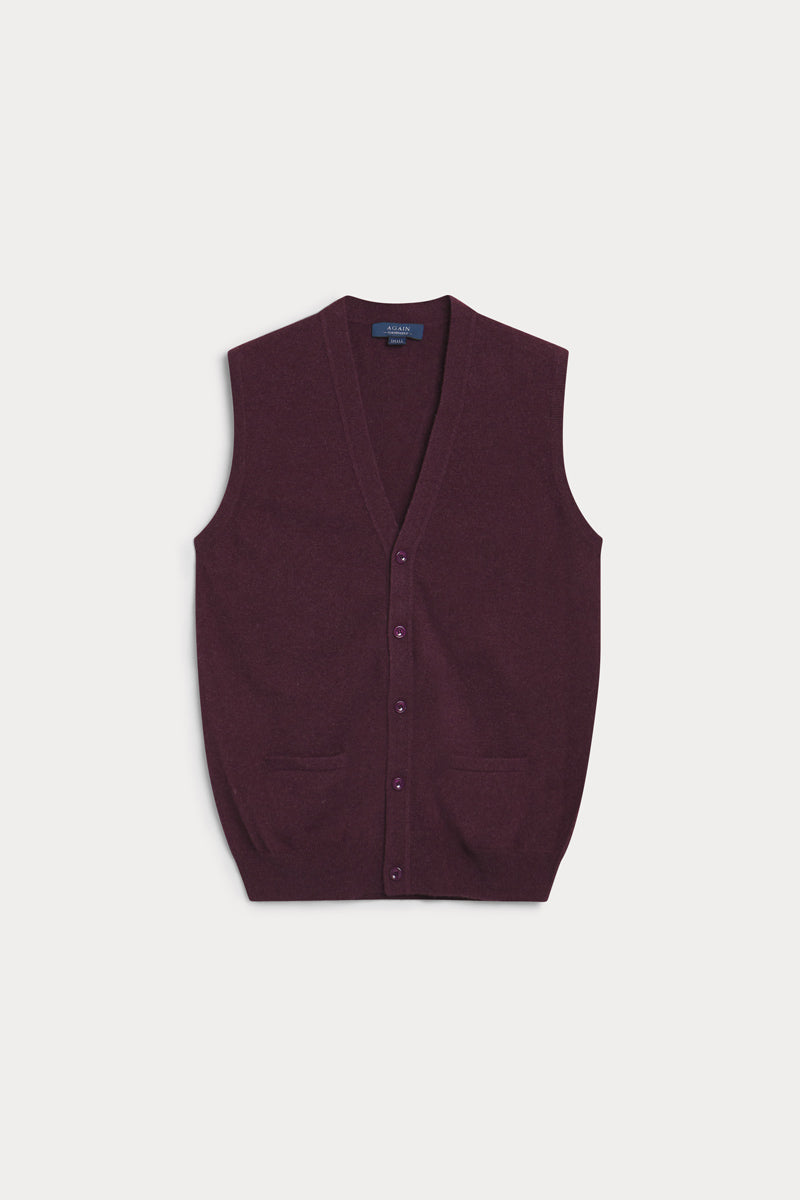 chaleco botones cashmere hombre 