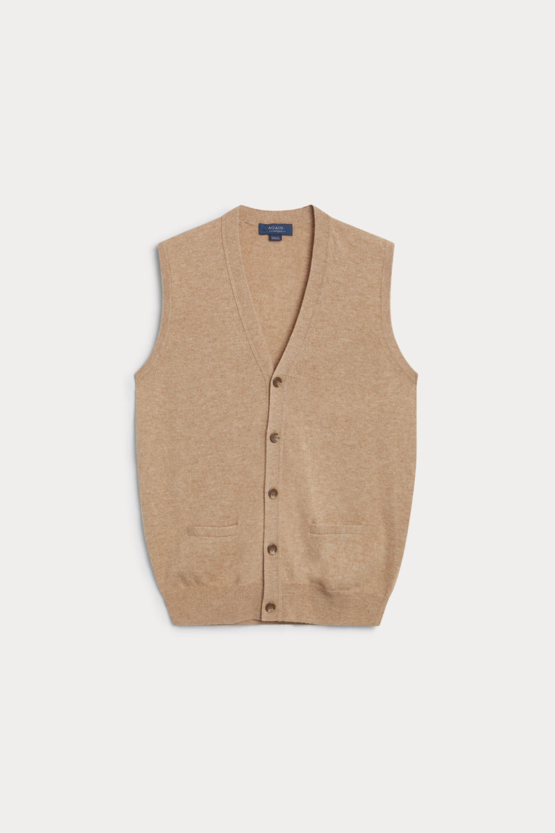 chaleco botones cashmere hombre 