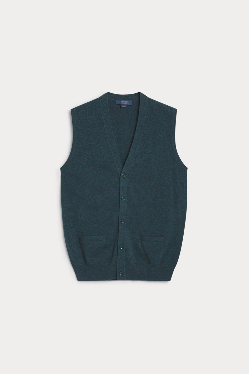 chaleco botones cashmere hombre 