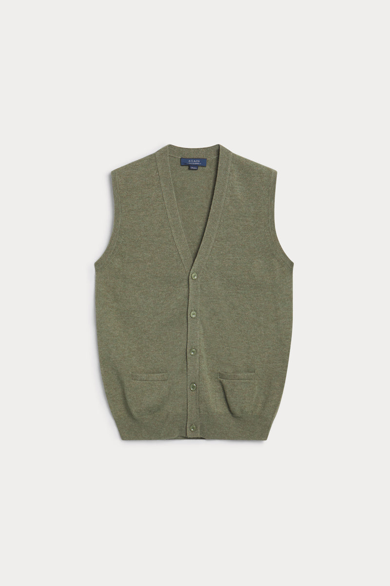 chaleco botones cashmere hombre 