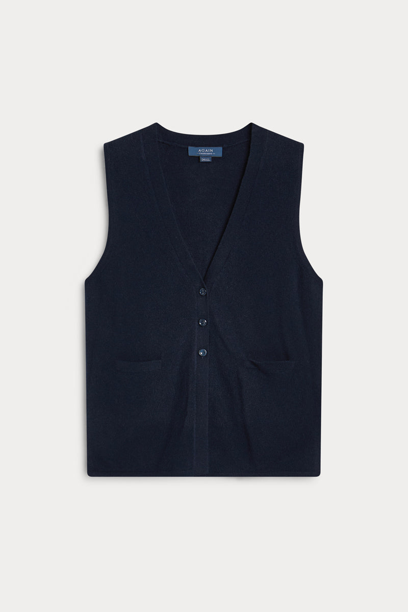 chaleco con botones de again cashmere mujer
